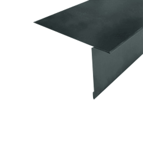 Карнизная планка KLF.01 (ФАЛЬЦ) 135*80 мм L=2 м GreenCoat Pural BT SSAB (Zn 275) глянцевый RR 33 - черный