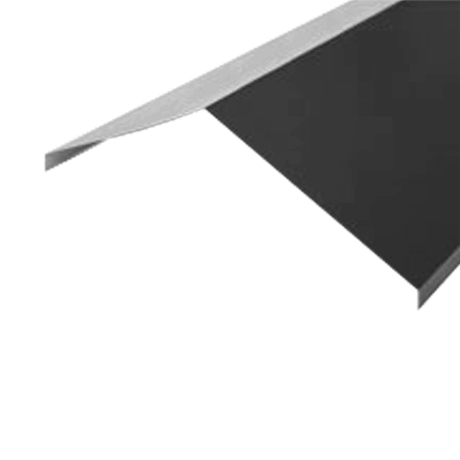 Коньковая планка KPPF.01 (ФАЛЬЦ) 230*230 мм L=2 м GreenCoat Pural BT SSAB (Zn 275) глянцевый RR 33 - черный