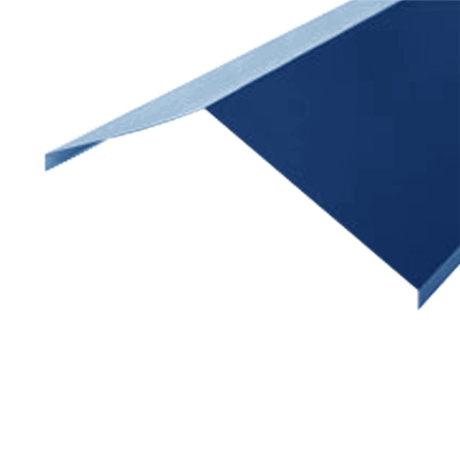 Коньковая планка KPPF.01 (ФАЛЬЦ) 230*230 мм L=2 м GreenCoat Pural BT SSAB (Zn 275) глянцевый RR 35 - синий