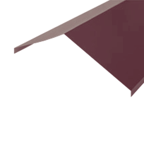 Коньковая планка KPPF.01 (ФАЛЬЦ) 230*230 мм L=2 м GreenCoat Pural BT SSAB (Zn 275) глянцевый RR 887 - коричневый шоколад
