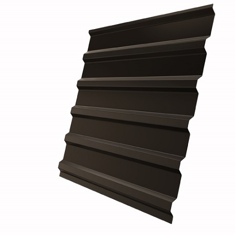 Лист 0,5 мм 4850*1150 Grand Line Профнастил C20-A (ЮГ) Satin (Zn 100-140) RR 32- т.коричневый