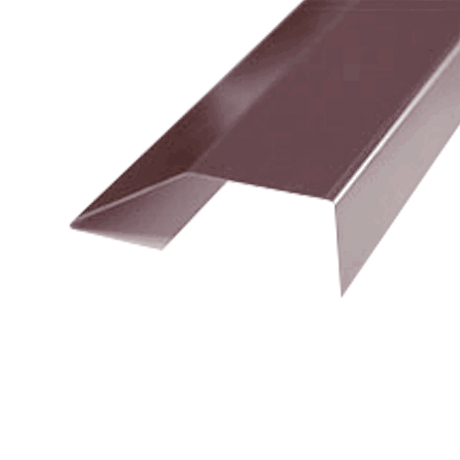 Хребтовая планка HLF.01 (ФАЛЬЦ) 30*30 мм L=2 м GreenCoat Pural BT SSAB (Zn 275) глянцевый RR 887 - коричневый шоколад