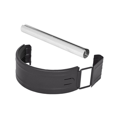 Соединитель желоба Aquasystem 150/100 мм в комплекте МАТОВЫЙ RR 23 - т.серый