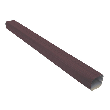 Труба прямоугольная L=3 м Vortex 127/102 мм RAL 3005 - красное вино