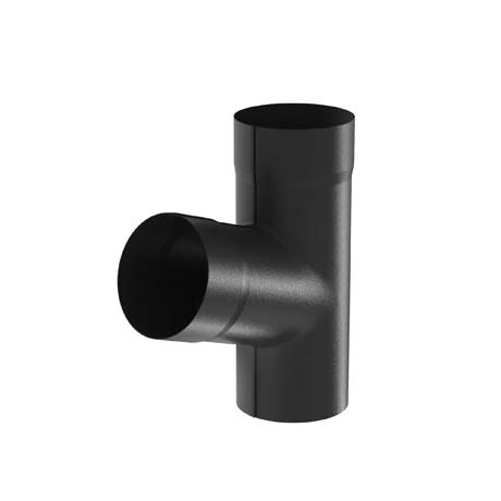 Тройник Aquasystem 125/90 мм МАТОВЫЙ RR 33 - черный
