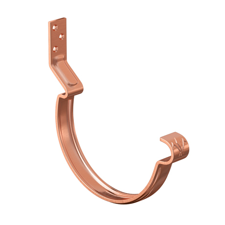 Крюк карнизный короткий усиленный M L=60 мм с крепежом Aquasystem CU-медь 125 (280)/90 мм Classic (У)