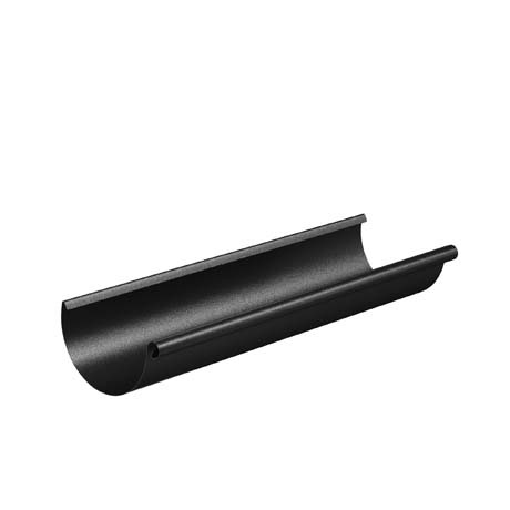 Желоб круглый L=3 м Aquasystem 125/90 мм МАТОВЫЙ RR 33 - черный