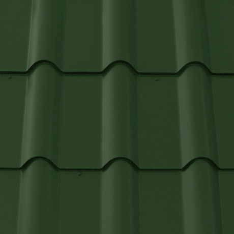 Лист 0,5 мм 1000*1180 Grand Line Металлочерепица Kamea GreenCoat Pural BT (Zn 275) RR 11 - т.зеленый