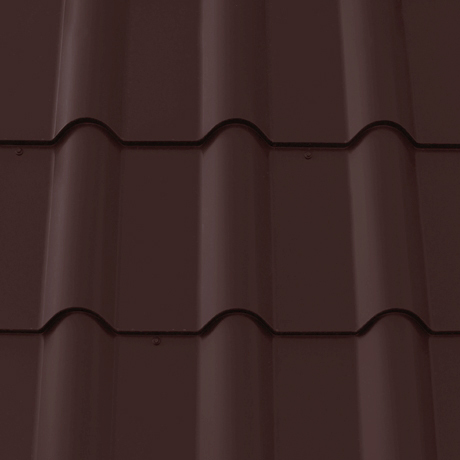 Лист 0,5 мм 2210*1180 Grand Line Металлочерепица Kamea GreenCoat Pural BT (Zn 275) RR 887 - коричневый шоколад