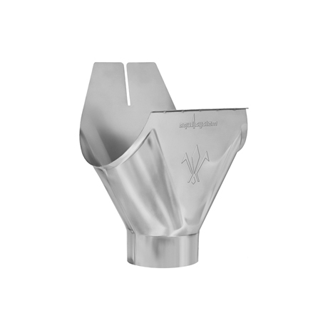 Выход из желоба Aquasystem 150/100 мм Zn-цинк б/цвета