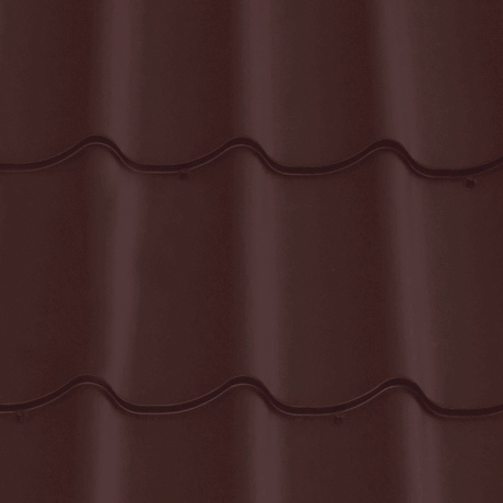 Лист 0,5 мм 2900*1180 Grand Line Металлочерепица Classic GreenCoat Pural BT (Zn 275) RR 887 - коричневый шоколад