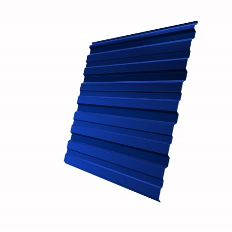 Лист 0,5 мм 4000*1180 Grand Line Профнастил C10-B Satin (Zn 100-140) RAL 5005 - синий насыщенный
