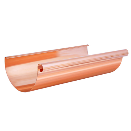 Желоб круглый 0,6 мм, L=3 м Aquasystem CU-медь 125 (280)/90 мм Classic