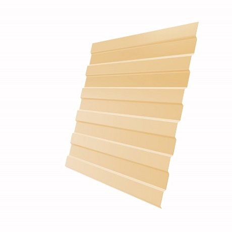 Лист 0,45 мм 1150*1200 Grand Line Профнастил C8-A (ЦФО,НН) PE-полиэстер (Zn 60-100) RAL 1014 - слоновая кость