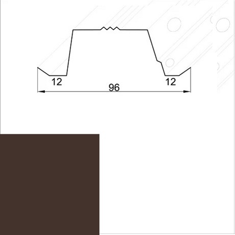 Вентпрогон опорный для кликфальца mini 145 мм L=300 мм Grand Line PE-полиэстер (Zn 60-100) 0,45-0,4 RAL 8017 - коричневый шоколад