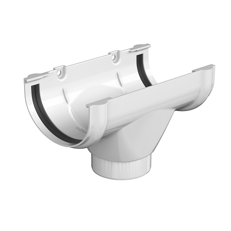 Выход из желоба ТЕХНОНИКОЛЬ ОПТИМА 120/80 мм белый (RAL 9003)