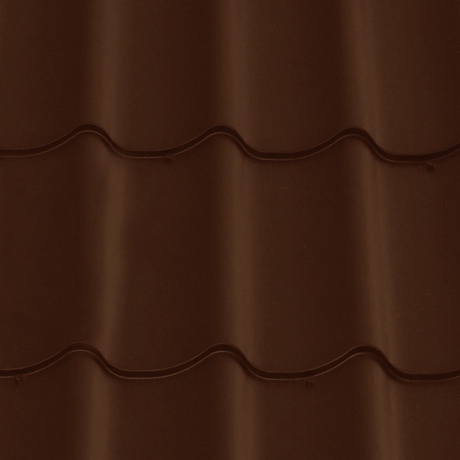 Лист 0,5 мм 5700*1180 Grand Line Металлочерепица Classic Satin (Zn 100-140) RR 32- т.коричневый