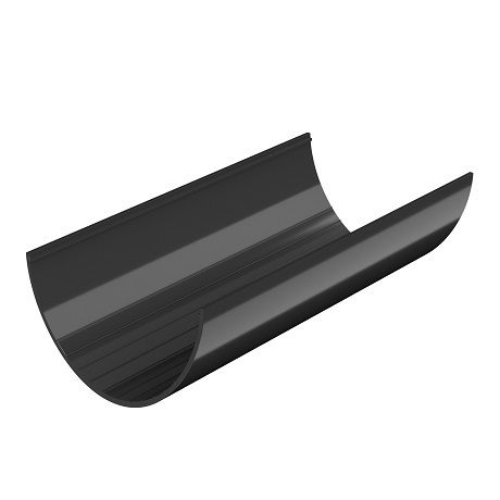 Желоб круглый L=3 м ТЕХНОНИКОЛЬ 125/82 мм черный (RAL 9017)