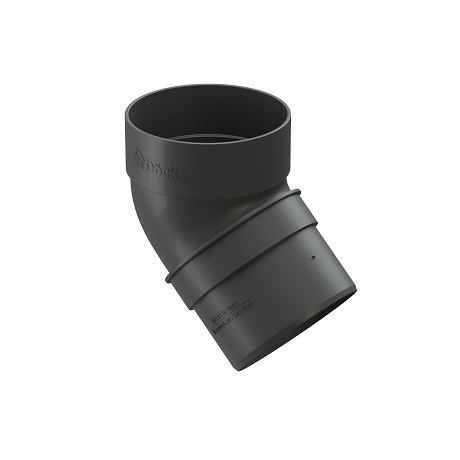 Колено 45 гр Docke Standard 120/80 мм графит