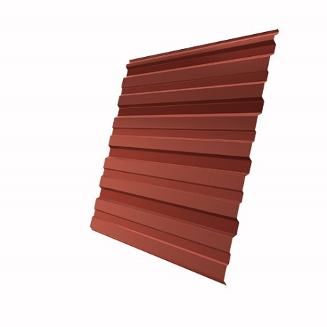 Лист 0,5 мм 1800*1180 Grand Line Профнастил C10-A Satin Matt (Zn 180) RAL 8004 - коричневая медь