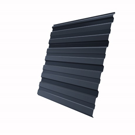 Лист 0,5 мм 6500*1180 Grand Line Профнастил C10-A Satin Matt (Zn 180) RAL 7024 - серый графит