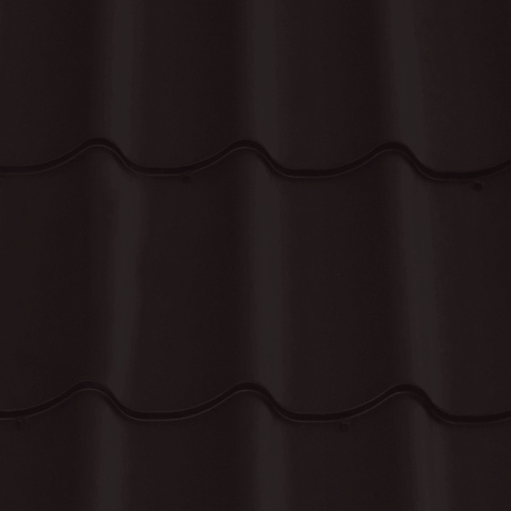 Лист 0,45 мм 1000*1180 Grand Line Металлочерепица Modern Drap (Zn 100-140) RAL 9005 - черный темный