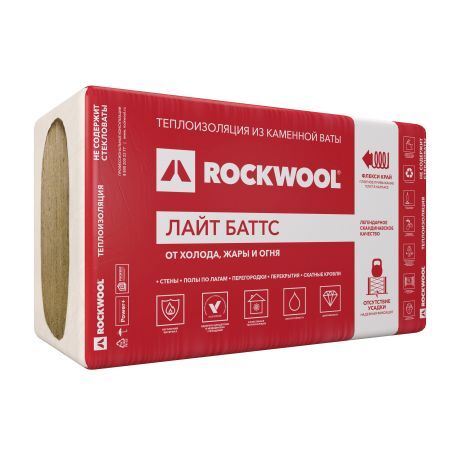 Утеплитель Лайт Баттс /ROCKWOOL/ (УП. 5 ПЛИТ) 1000*600*100 (поставка на склад)