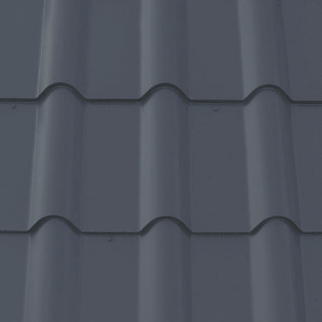 Лист 0,5 мм 3050*1180 Grand Line Металлочерепица Kamea Rooftop Бархат (Zn 180) RAL 7024 - серый графит