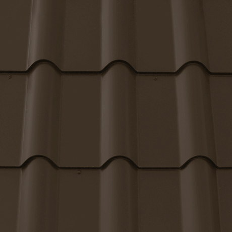 Лист 0,5 мм 2210*1180 Grand Line Металлочерепица Kamea Rooftop Бархат (Zn 180) RR 32- т.коричневый