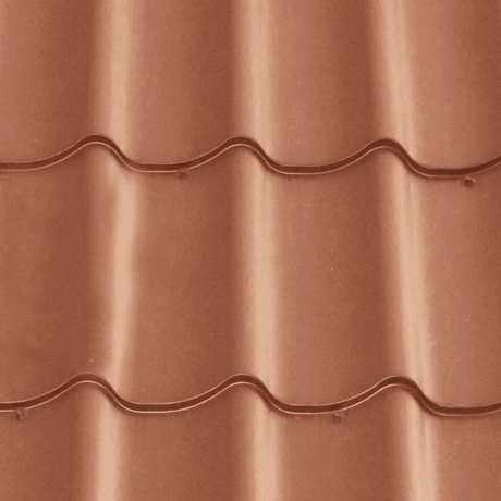 Лист 0,5 мм 2000*1180 Grand Line Металлочерепица Classic Satin Matt (Zn 180) RAL 8004 - коричневая медь
