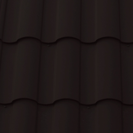 Лист 0,5 мм 2250*1190 Grand Line Металлочерепица Kredo Rooftop Бархат (Zn 180) RAL 9005 - черный темный