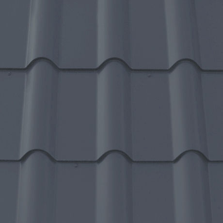Лист 0,5 мм 4900*1180 Grand Line Металлочерепица Kamea Rooftop Бархат (Zn 180) RAL 7024 - серый графит