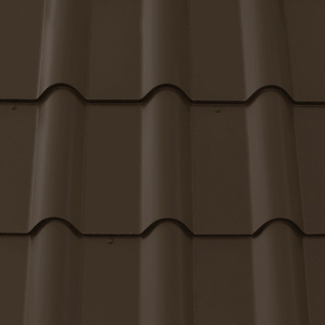 Лист 0,5 мм 1550*1180 Grand Line Металлочерепица Kamea Rooftop Бархат (Zn 180) RR 32- т.коричневый