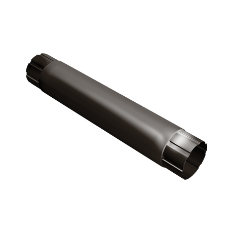 Труба круглая L=1 м Grand Line 125/90 мм RR 32- т.коричневый