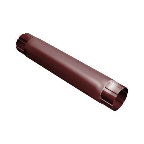 Труба круглая L=1 м Grand Line 125/90 мм RR 29 - красный