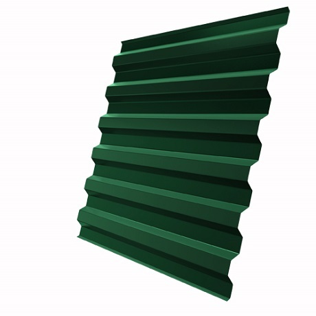 Лист 0,4 мм 2300*1040 Grand Line Профнастил C21-R (ЦФО) PE-полиэстер (Zn 60-100) RAL 6005 - зеленый мох