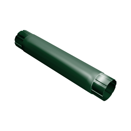Труба круглая L=1 м Grand Line 125/90 мм RAL 6005 - зеленый мох