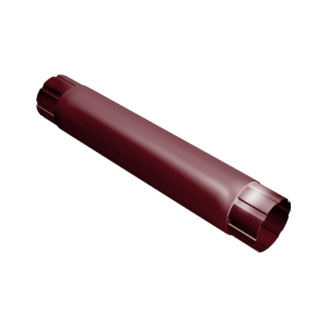Труба круглая L=1 м Grand Line 125/90 мм RAL 3005 - красное вино
