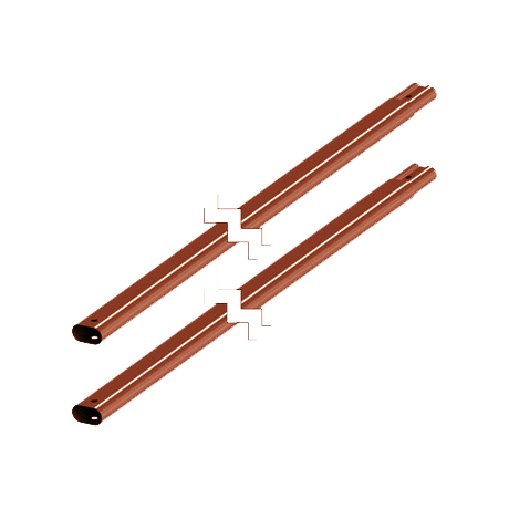 Комплект трубок снегозадерживающих L=3 м (2 шт.) ORIMA RR 29 - красный