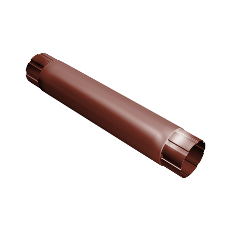 Труба круглая L=1 м Grand Line 125/90 мм RAL 8004 - коричневая медь