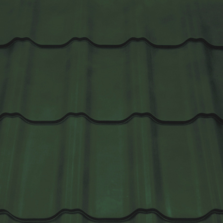 Лист 0,5 мм 1000*1210 Grand Line Металлочерепица Kvinta Plus GreenCoat Pural Matt BT (Zn 275) RR 11 - т.зеленый